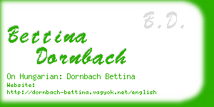 bettina dornbach business card